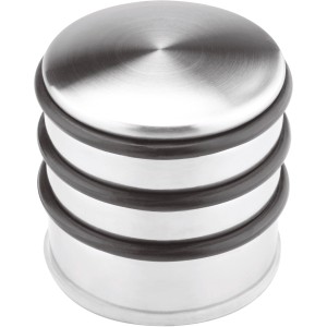 CMI Türstopper aus Edelstahl, zylindrische Form mit Gummiringen.