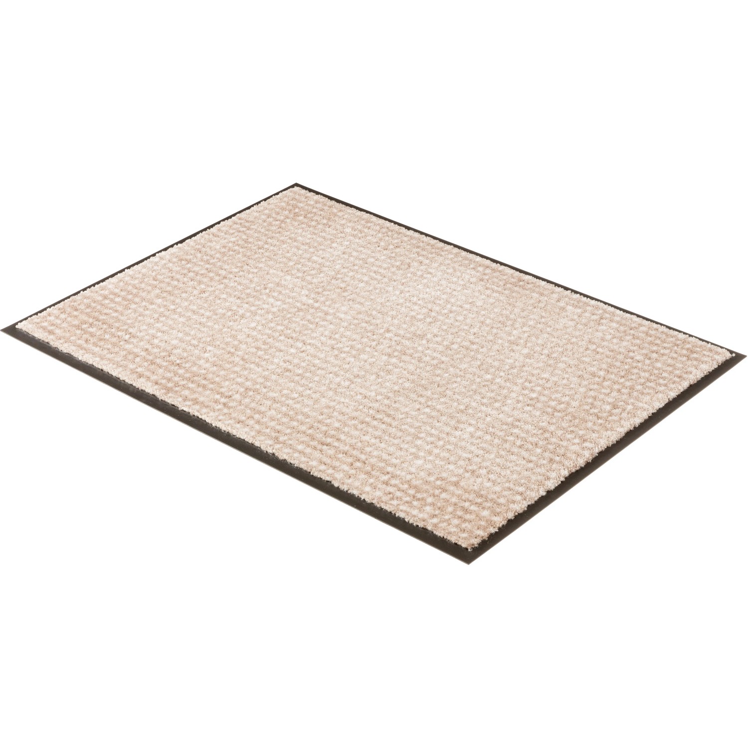 Beige Schmutzfangmatte Miami mit Punktmuster, 50x70 cm, ideal für den Eingangsbereich.