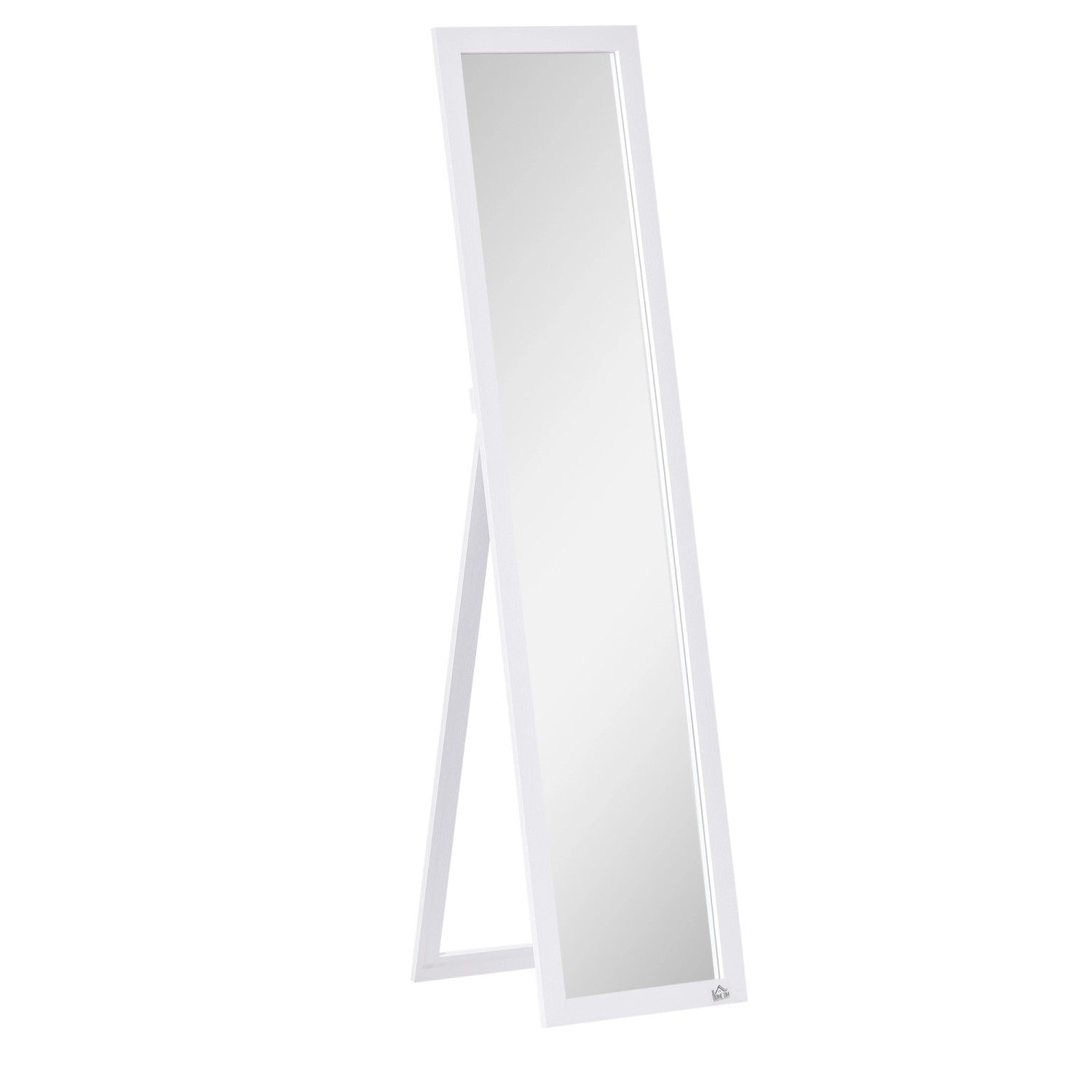 HOMCOM Ganzkörperspiegel MDF Glas 37L x 37B x 154H cm Weiß