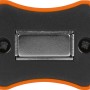 Detailansicht der Rückseite einer Arbeitsleuchte COB-LED mit Magnet und Schrauben.