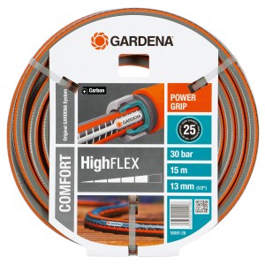 Gardena Comfort High Flex Gartenschlauch, Ø 13 mm, 15 m, mit Power Grip für flexible Gartenbewässerung.