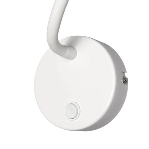 EASYLIGHT LED Wandleuchte Schwanenhals Weiß Mit Schalter 2700 K