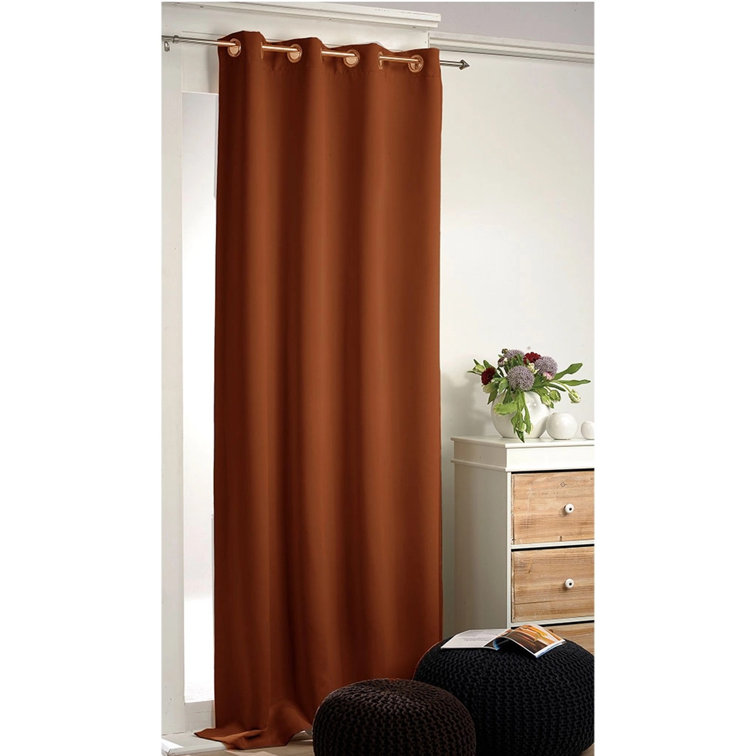 Bestlivings Verdunkelungsgardine mit Ösen Braun 270 cm x 245 cm günstig online kaufen