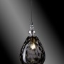 Fischer & Honsel Pendelleuchte Uller mit Rauchglas, Nickelmatt, Durchmesser 20 cm.