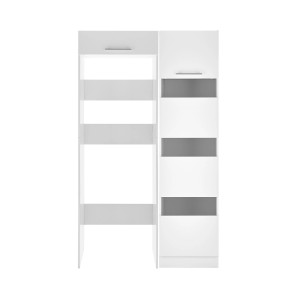 Respekta Hauswirtschaftsraum Set Clara, weiß matt, bestehend aus Waschmaschinen- und Wäscheschrank.