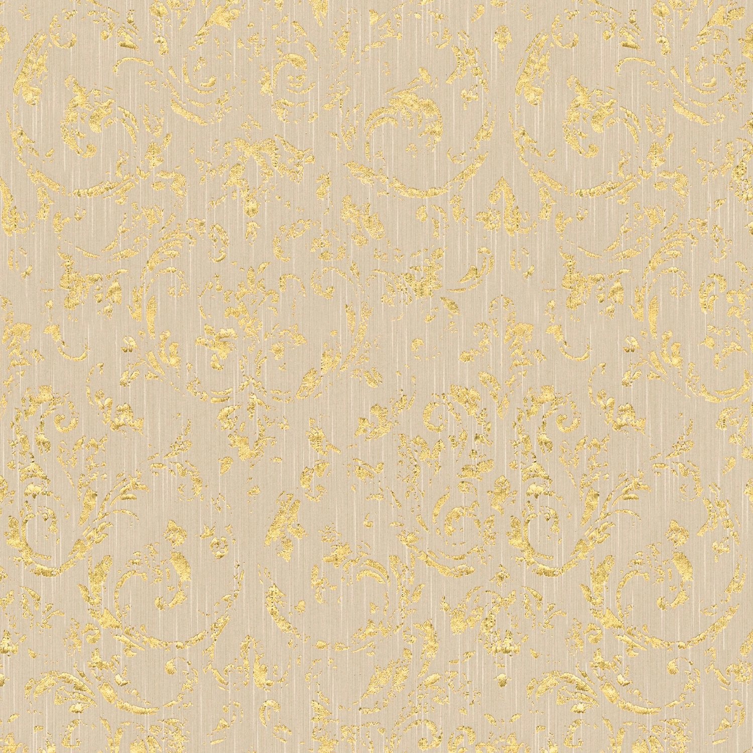 PROFHOME 306602-GU Barock Tapete Ornament dezent schimmernd Beige Gold 0,53 günstig online kaufen