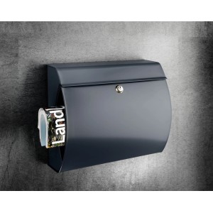 Burg-Wächter Designer-Postkasten Verona 884 in Anthrazit mit Zeitungsfach.