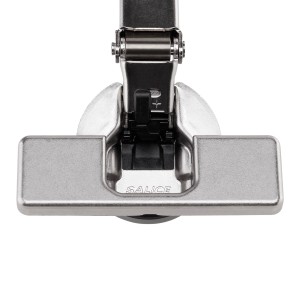Salice Topfband Serie 700, Eckanschlag, 110 Grad, mit einstellbarer Dämpfung, Nickel matt. Möbelscharnier.