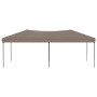 Faltbares Partyzelt in Taupe, 3x6 m, ideal für Outdoor-Events und als Sonnenschutz.