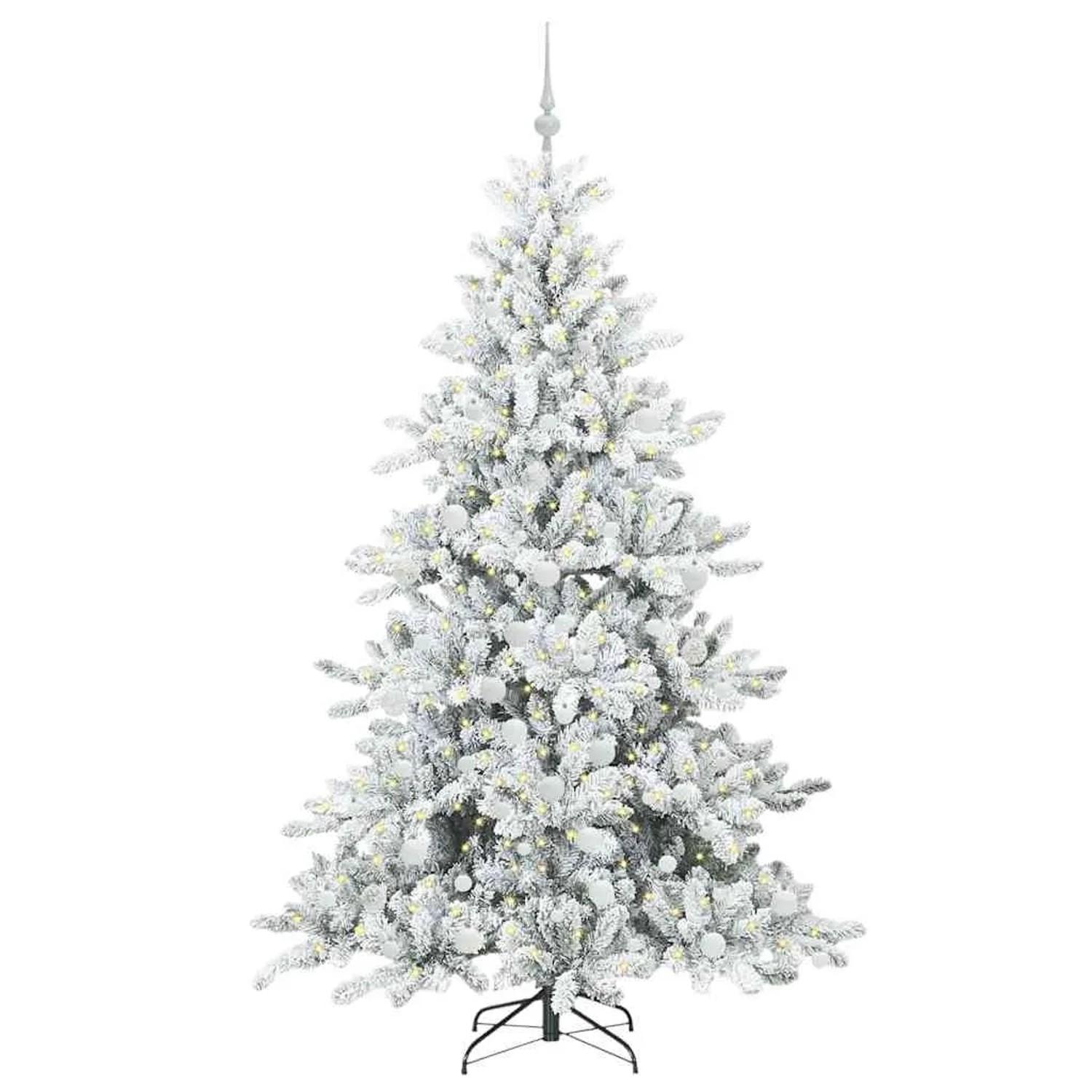 vidaXL Künstlicher Klappbarer Weihnachtsbaum mit 300 LEDs 180 cm PVC 3397721