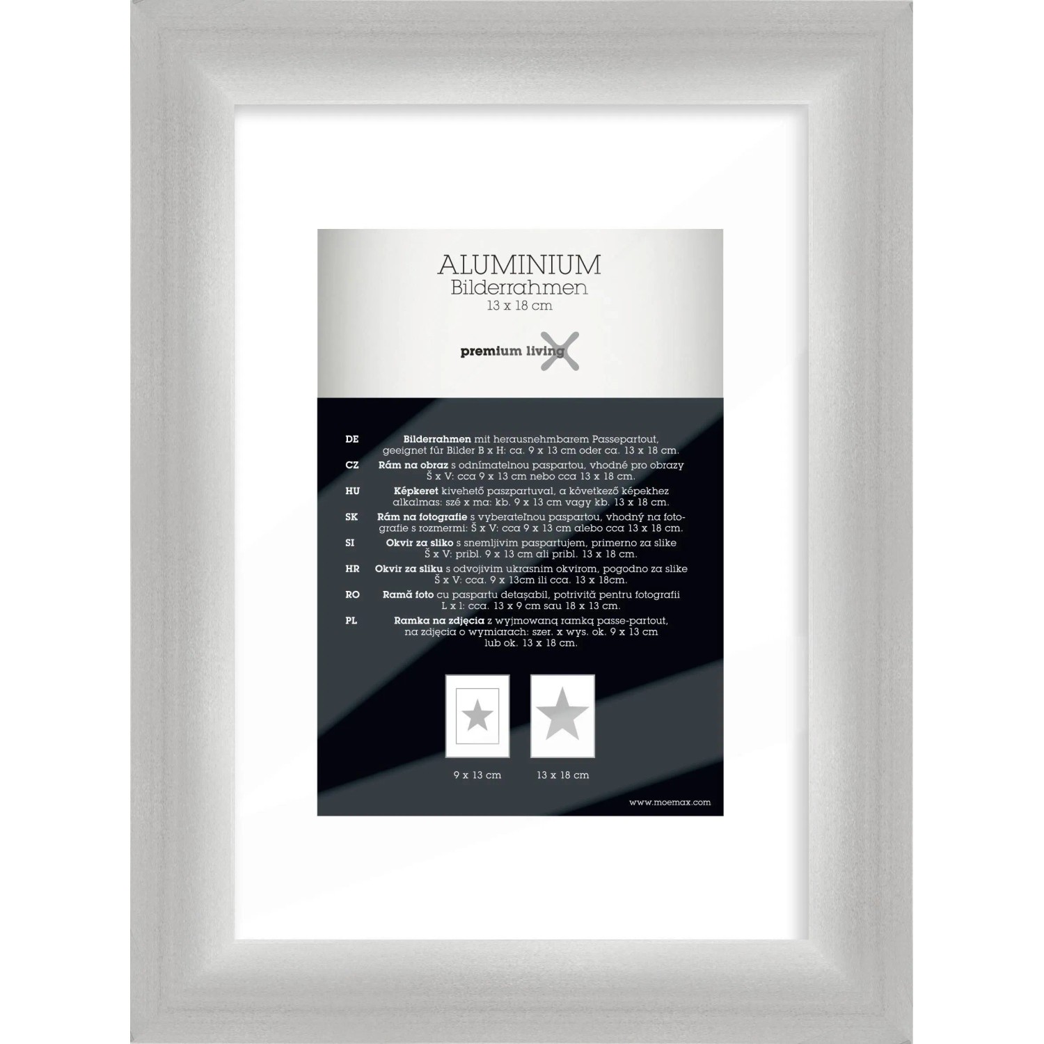 Premium Living Bilderrahmen Aluminium ca. 13x18cm