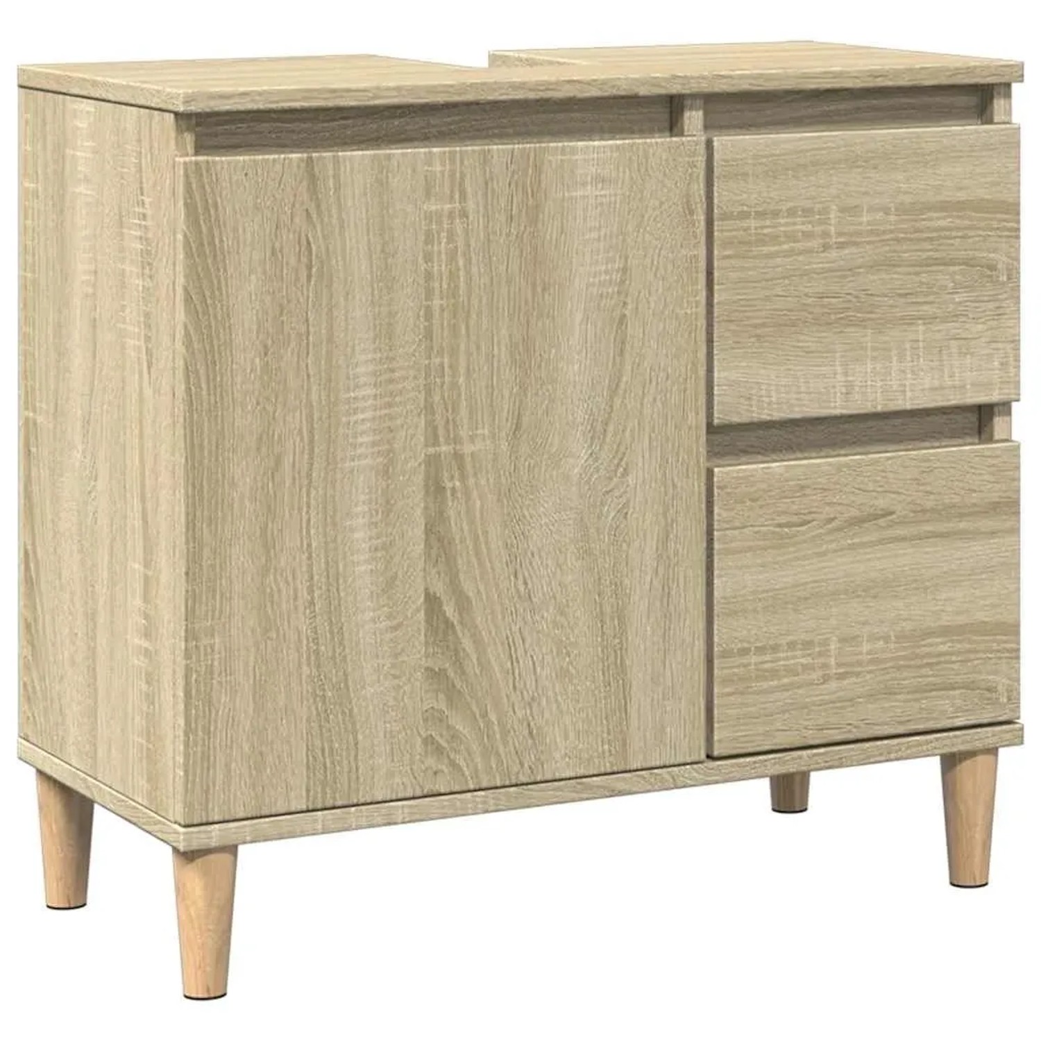 vidaXL Badschrank Sonoma-Eiche 65x33x60 cm Holzwerkstoff 847406 günstig online kaufen
