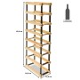 PROREGAL Weinregal aus Kiefernholz für 7 Flaschen, modular erweiterbar.