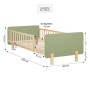 Homestyle4u Kinderbett 90x200 mit Raufallschutz Lattenrost Matratze Grün 2802_4