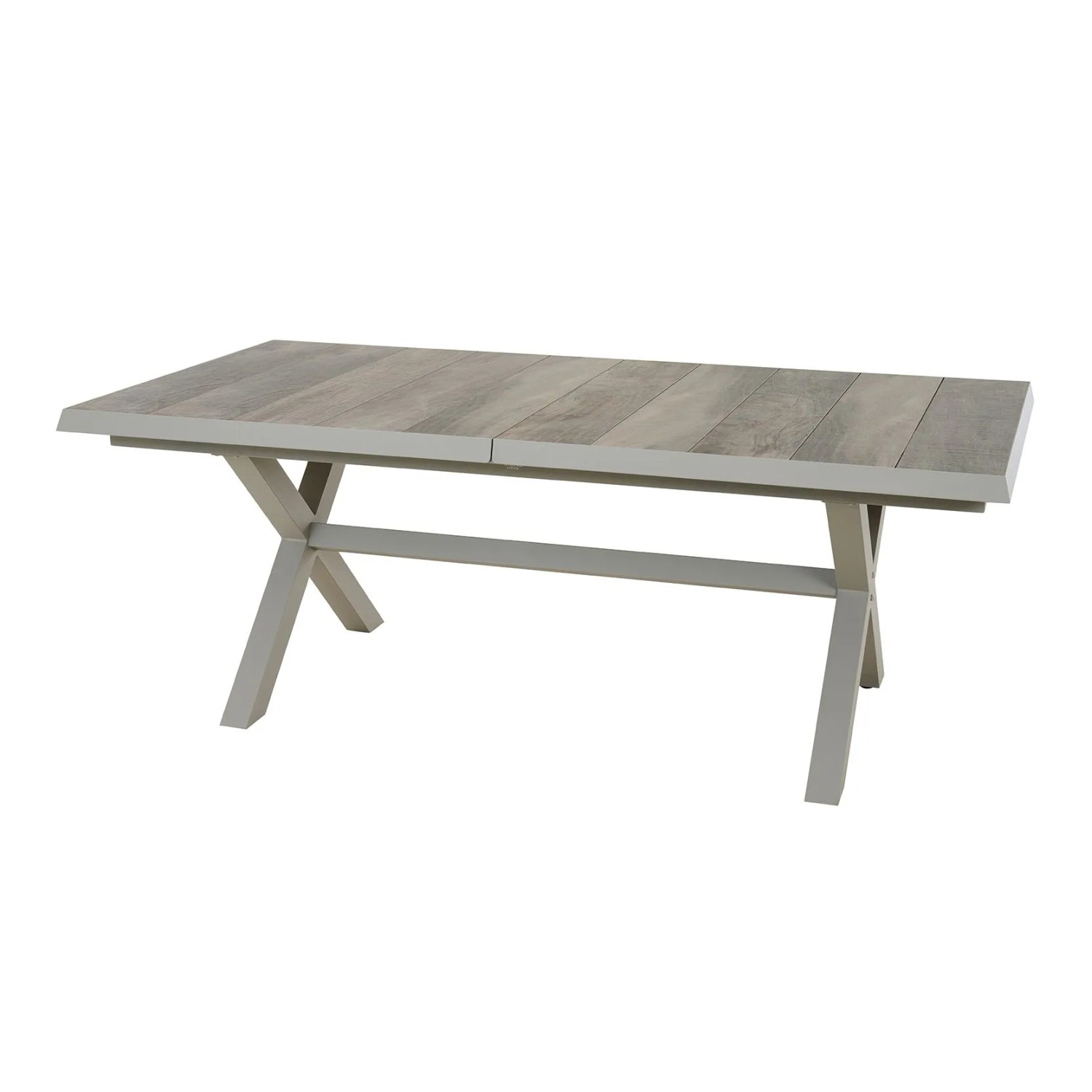 Siena Garden Gartentisch ausziehbar Keramik Washed Grey 100 cm x 200 cm