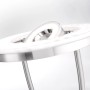 Moderner LED-Deckenfluter Helia aus Stahl, gebürstet, mit beweglicher Leuchte. Ideal als Leseleuchte.