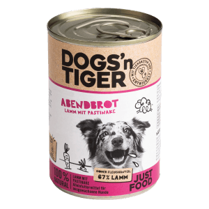 Dogs'n Tiger Hunde-Nassfutter Abendbrot Lamm mit Pastinake 400 g