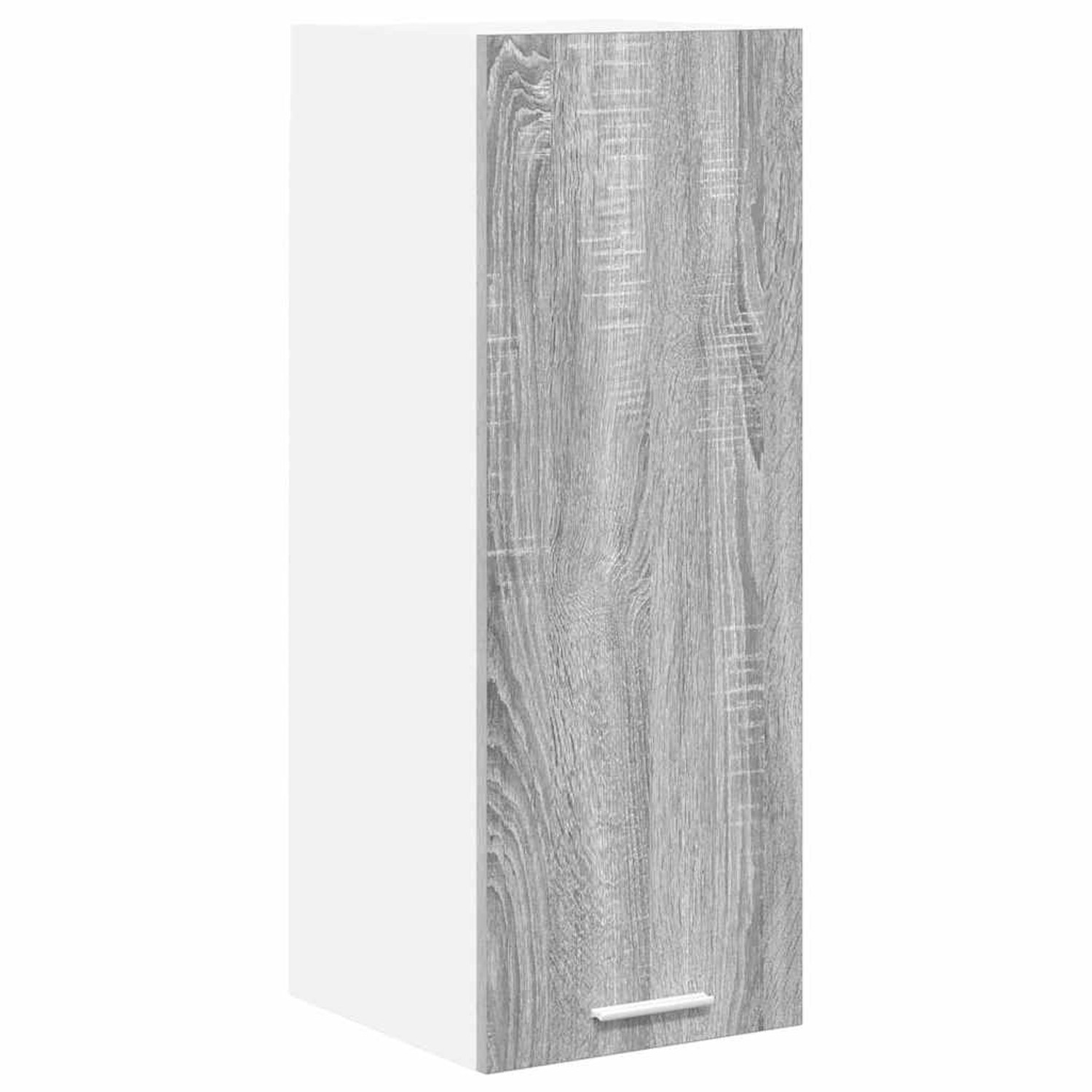 vidaXL Hängeschrank mit Tür Riga Grau Sonoma und Weiß 30 x 31 x 80 cm 88425 günstig online kaufen