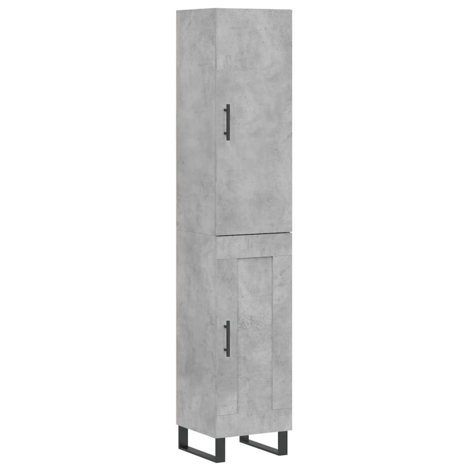 vidaXL Highboard Betongrau 34,5x34x180 cm Holzwerkstoff 3199133