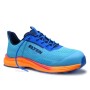 ELTEN TAVIXX XXFE Sicherheitshalbschuh in Blau-Orange aus Meshmaterial, S1 ESD. Sportlicher Arbeitsschuh.