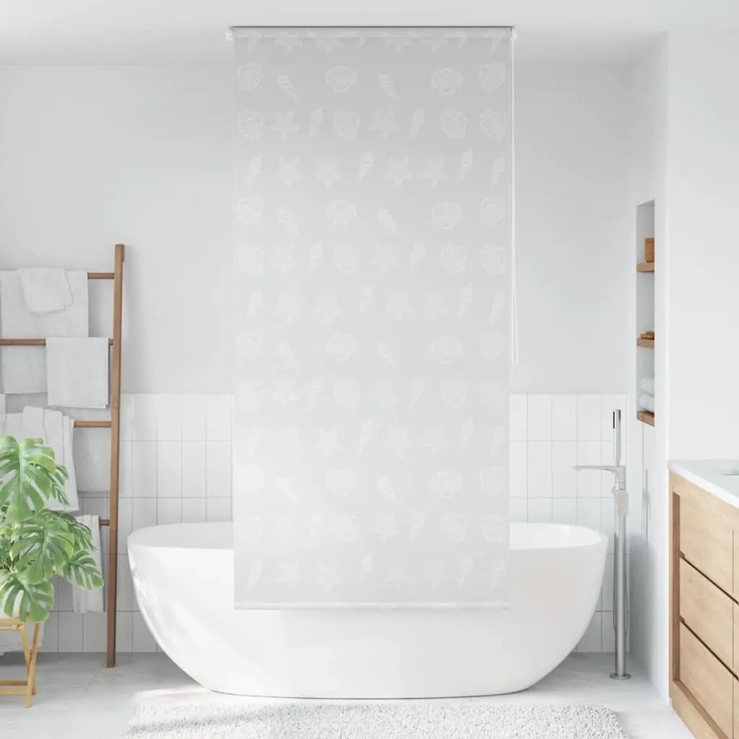 vidaXL Duschrollo 120x240 cm Seesternmuster 142861_2