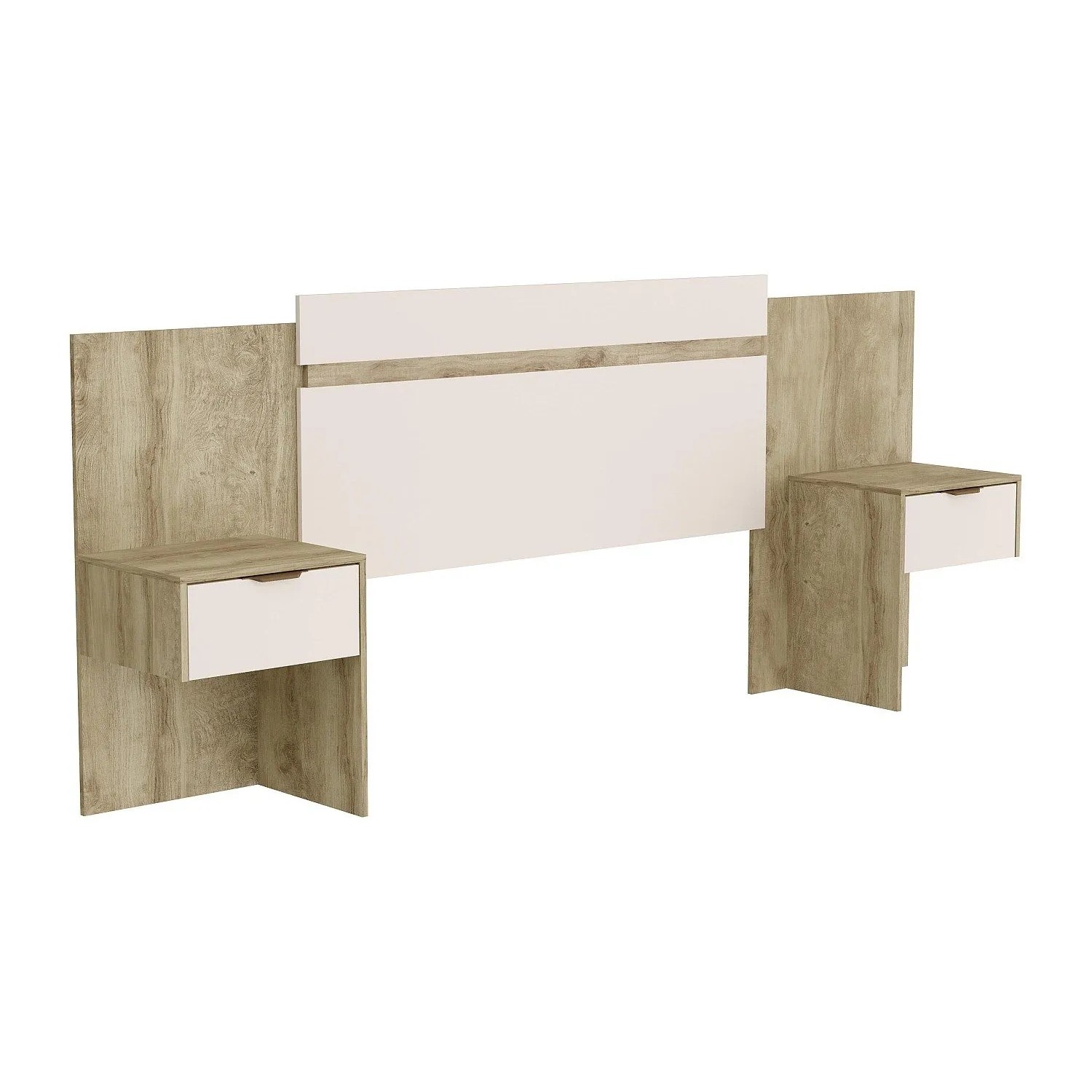 Vente-unique Bettkopfteil Parati Naturfarben Hell  Cremefarben 252 cm  232 cm