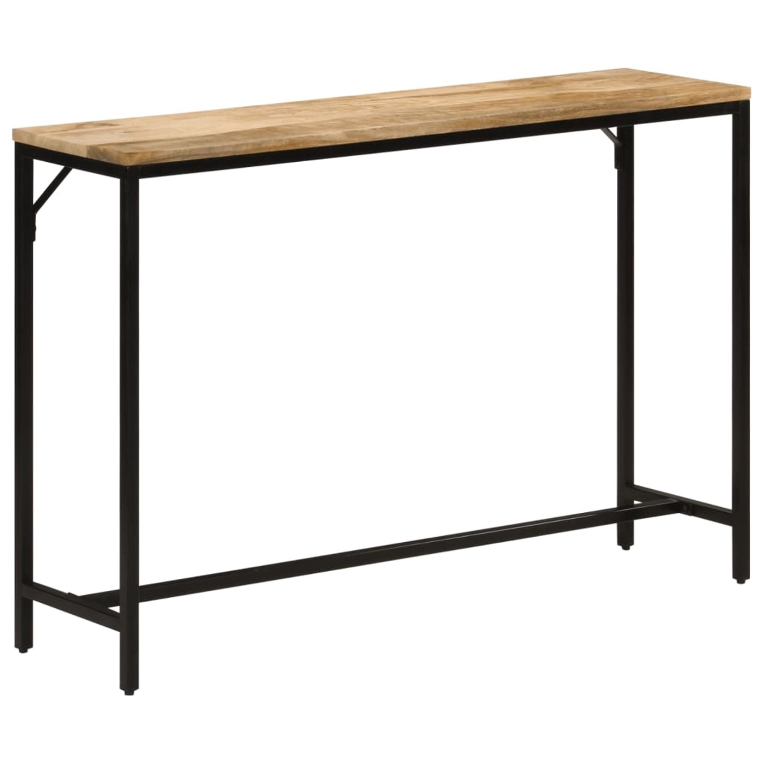 vidaXL Konsolentisch 110x30x75 cm Raues Massivholz Mango und Eisen 372726 günstig online kaufen