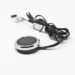 world-trading-net Schalter mit Dimmer, 12V, chromfarben, mit Kabel und Stecksystem.
