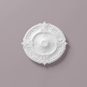 Weiße NOEL & MARQUET Rosette R24 ARSTYL, 77 cm Durchmesser, Zierelement für Paneele.