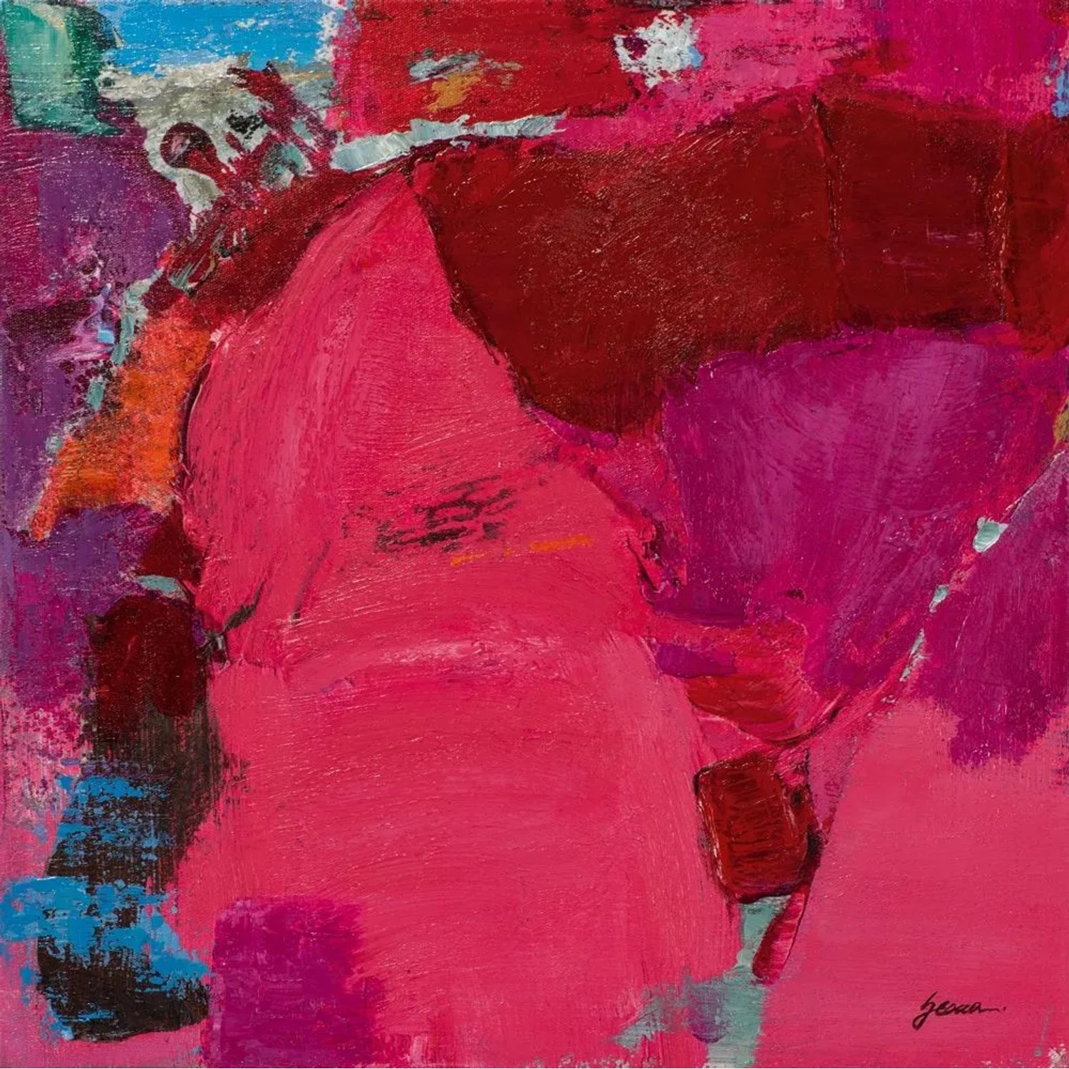 Art Universe Leinwandbild Statement in Pink 60 x 60 cm