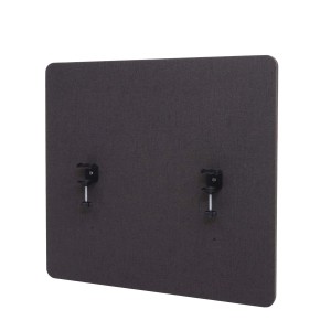Proregal Akustik-Tischtrennwand HxBxT 60x65x2 cm Doppelwandig Stoff Braun-Grau Büro-Sichtschutz Schreibtisch Pinnwand