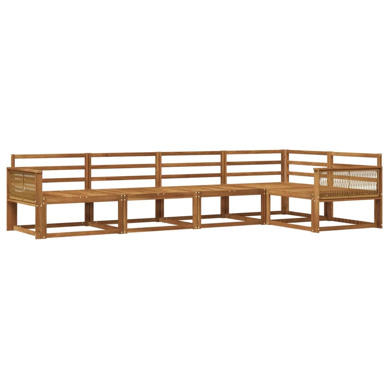 vidaXL Outdoor-Sofagarnitur 5 Stk Natur Massivholz Akazie 3382567