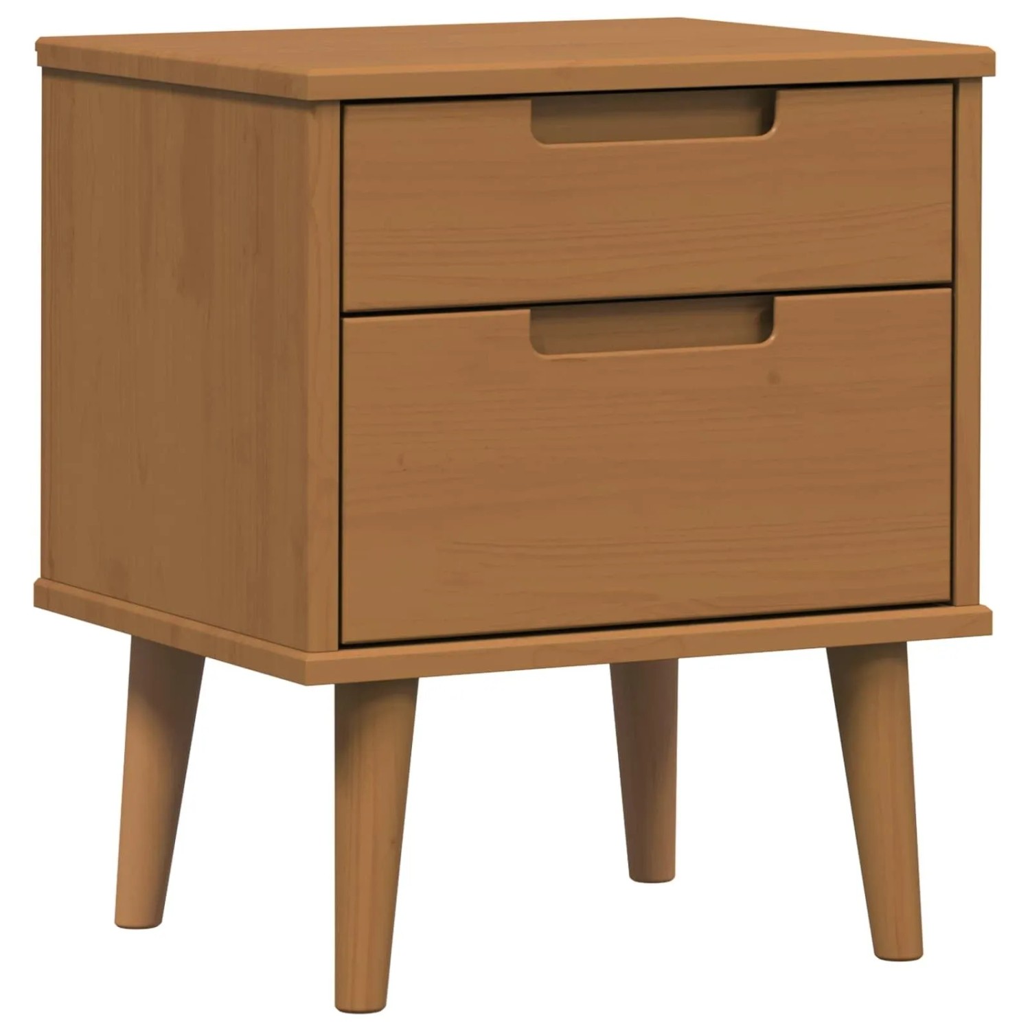 vidaXL Nachttisch Karamell 40 x 35 x 48 cm Massives Kiefernholz 42020931