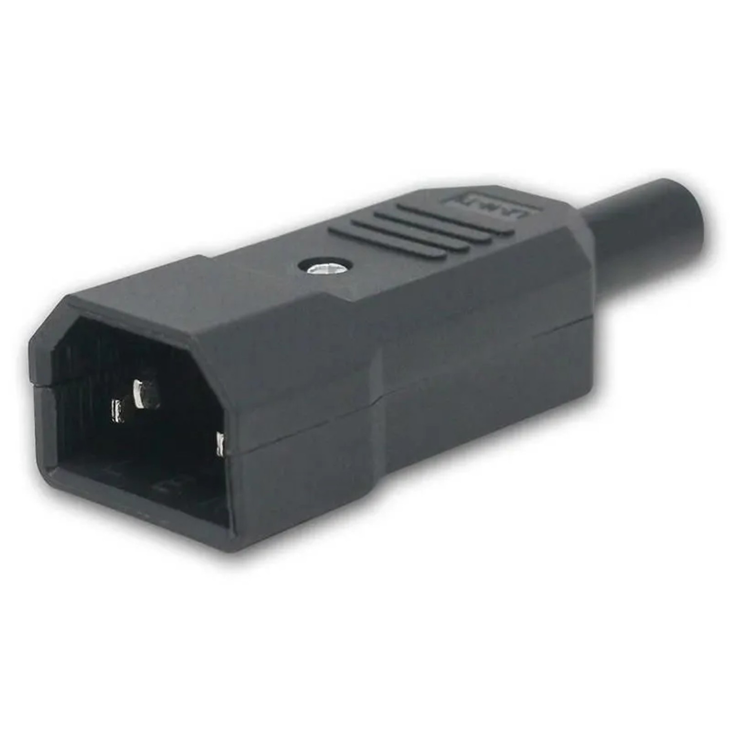 MaxTrack Kaltgeräte-Stecker IEC 320 C14 Schwarz Schraubbar
