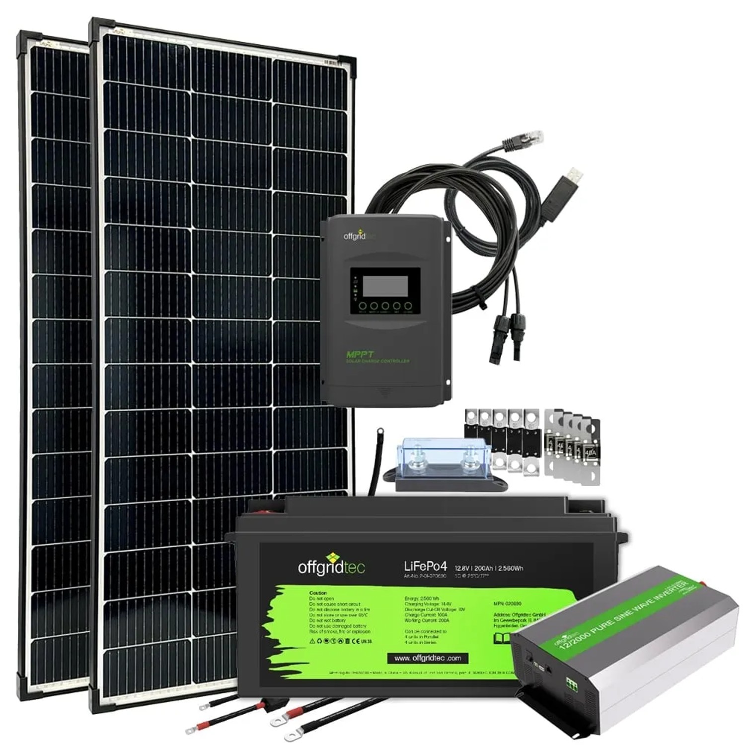 Offgridtec Autark Pro L 300W Solaranlage 2000W AC Leistung 200Ah LiFePO4 Akku