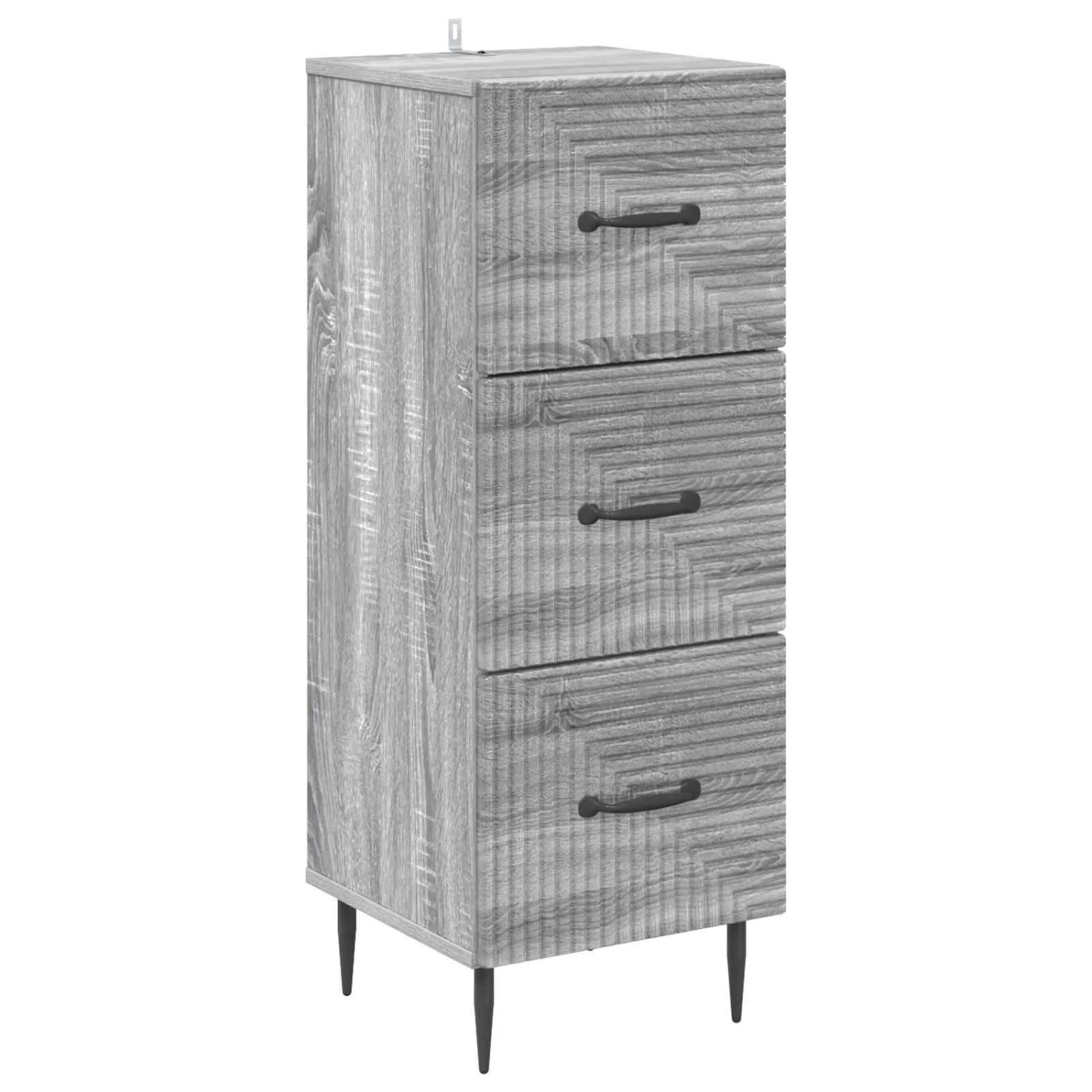 vidaXL Schubladenschrank Graues Sonoma 33 x 34,5 x 89,5 cm 894851