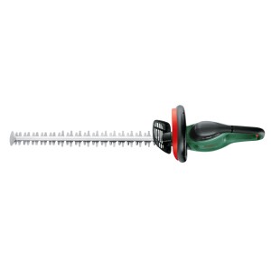 Bosch UniversalHedgeCut 60 Elektro-Heckenschere mit 60 cm Messerlänge für präzise Heckenschnitte.