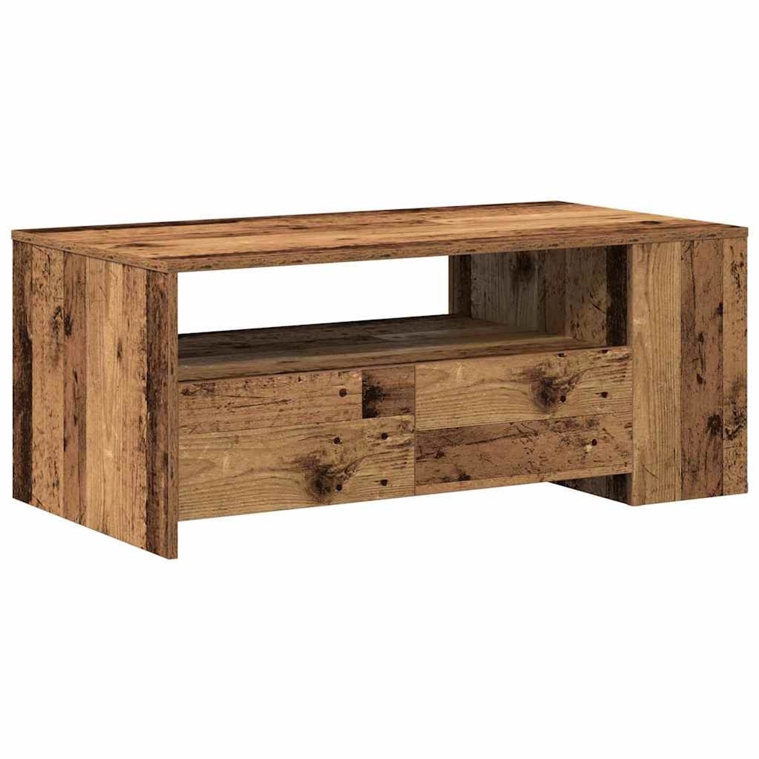 vidaXL Couchtisch with Drawer Altholz 102 x 55 x 43,5 cm Holzwerkstoff 8627 günstig online kaufen