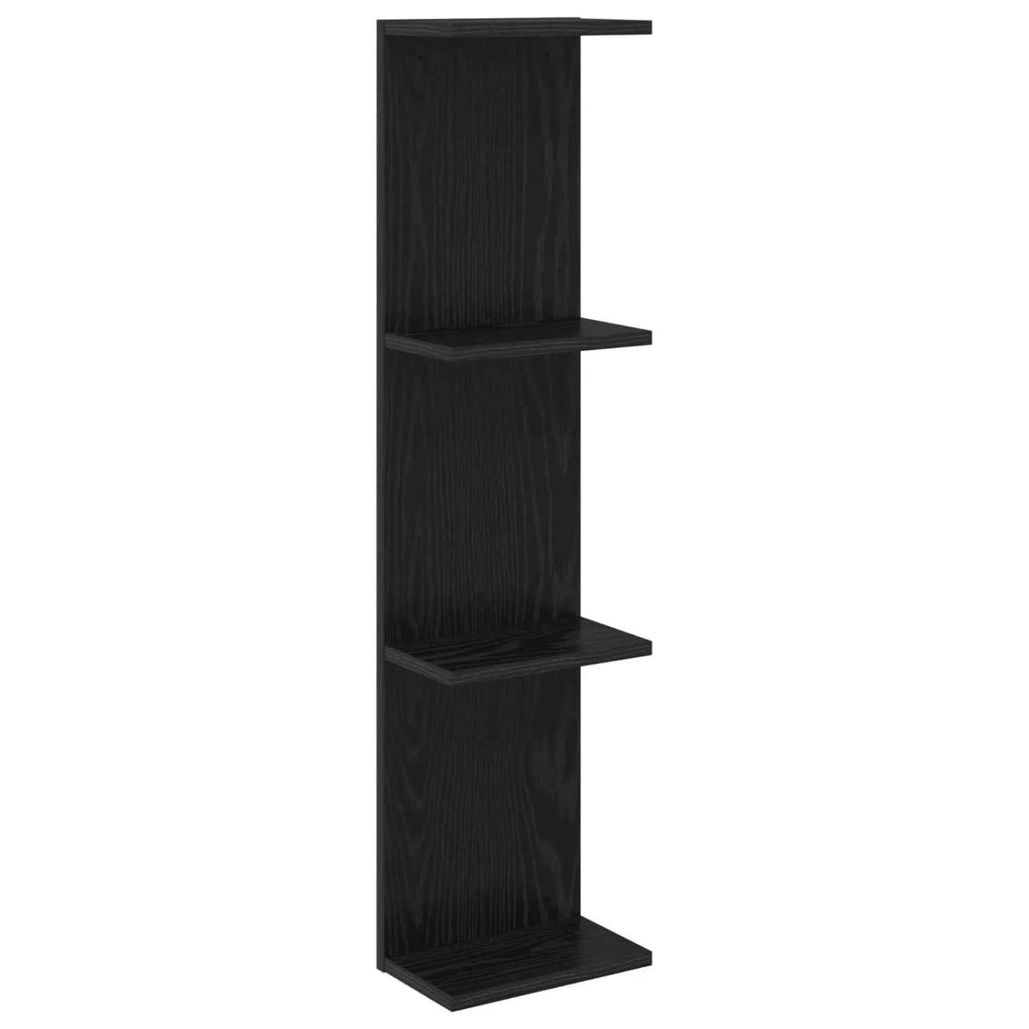 vidaXL Wandregal Schwarze Eiche 25 x 15 x 100 cm Holzwerkstoff 8012382