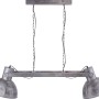 2-flammige Pendelleuchte Samia im Industrial-Look aus Eisen, Leuchtenköpfe schwenkbar.