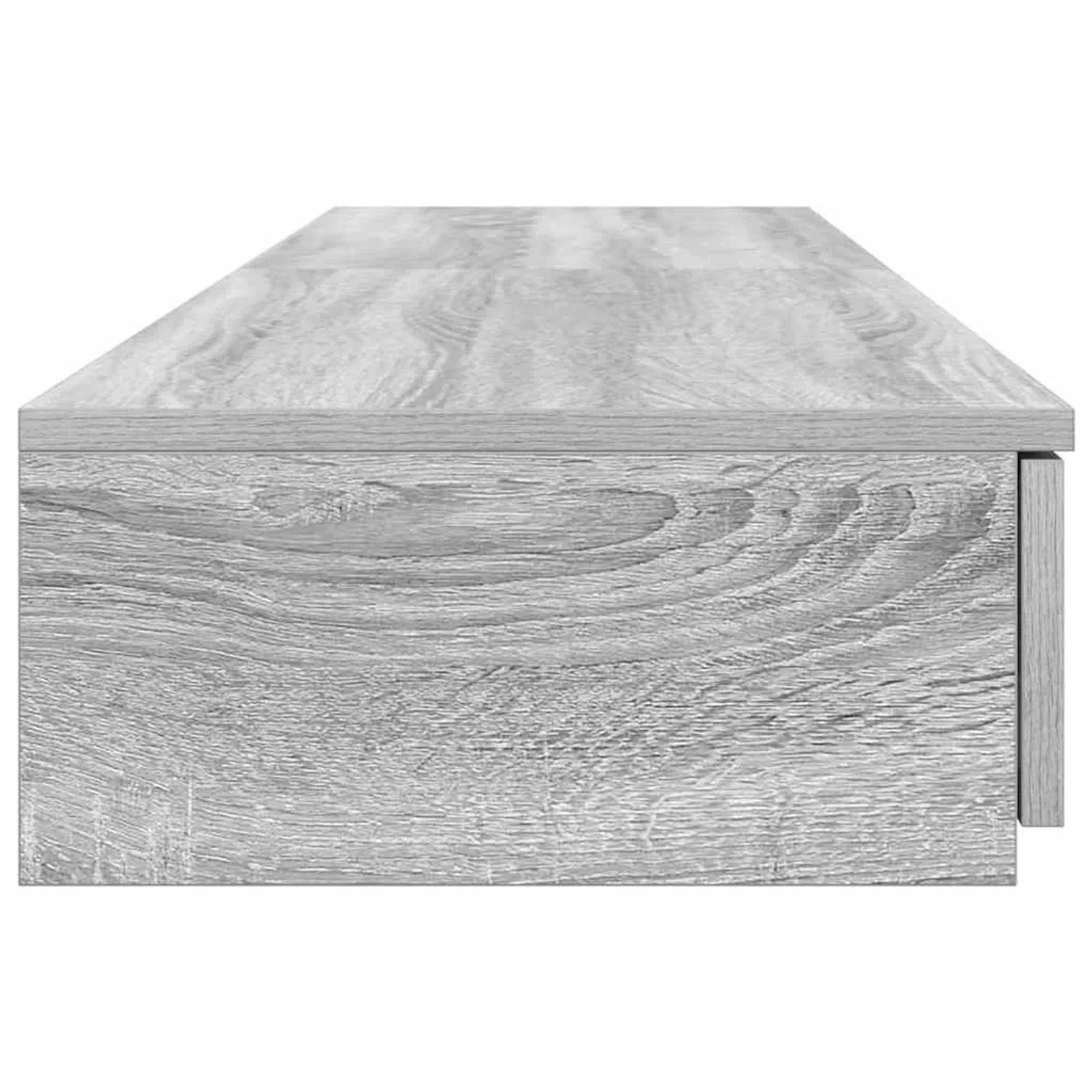 vidaXL Bettschublade in Grau Sonoma, Detailansicht der Holzstruktur.
