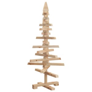 vidaXL Weihnachtsbaum Holz zum Schmücken 90 cm Massivholz Kiefer 357994