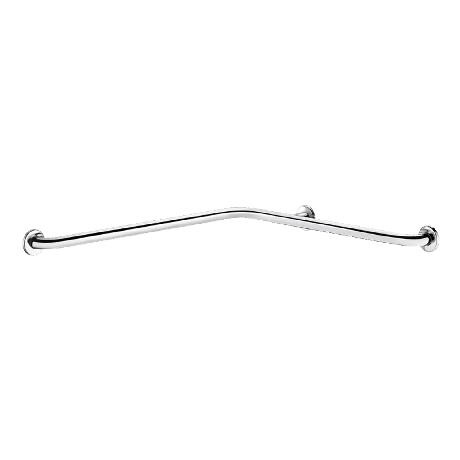 Delabie Handlauf 2-Wände Ø32 mm, 750x750 mm, Edelstahl hochglanzpoliert.