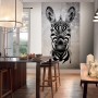 Erismann Fototapete Zooom Cool Zebra, 270x150 cm, mit Zebra-Motiv in Küche.