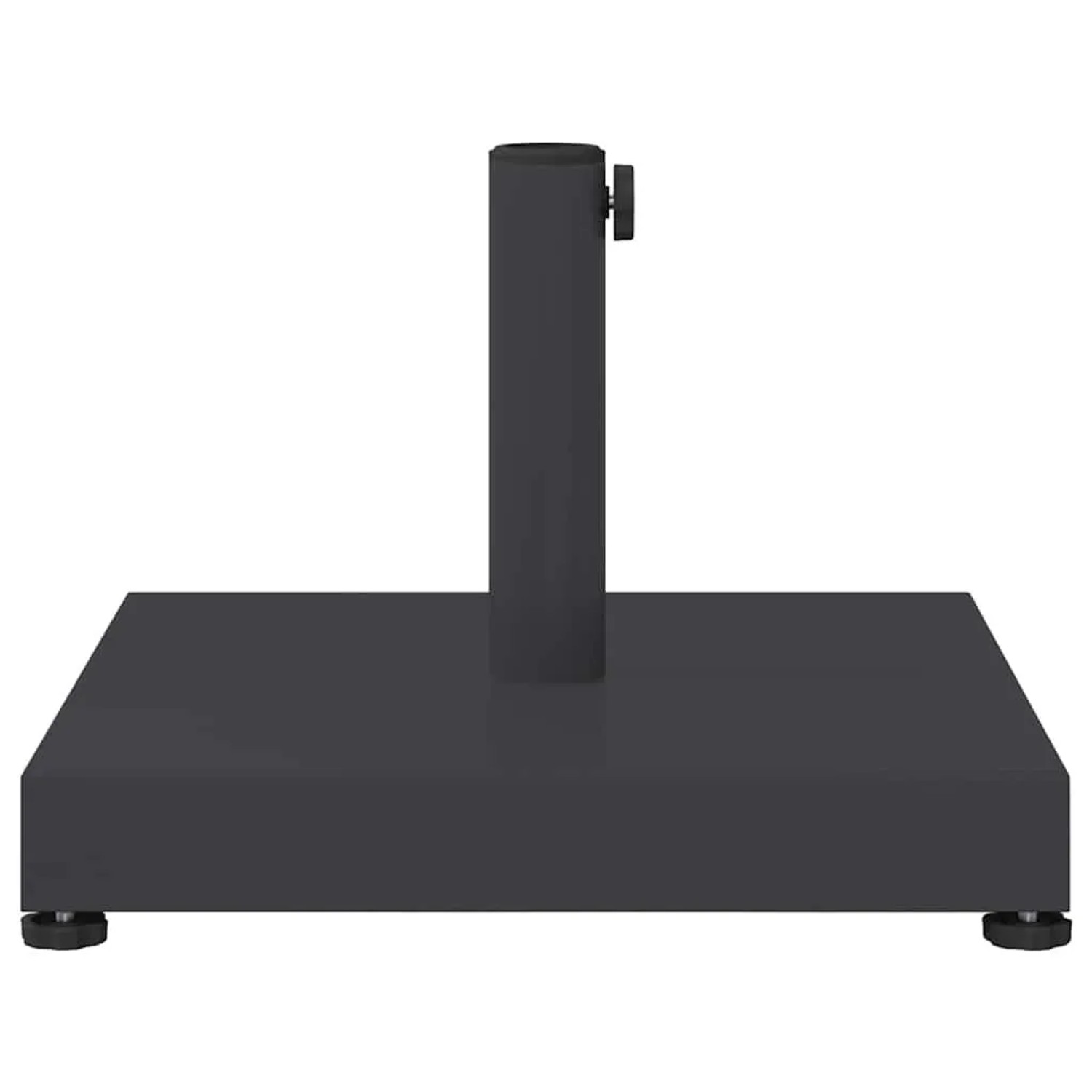 Dunkelgrauer vidaXL Sonnenschirmständer, quadratisch, für sicheren Halt Ihres Sonnenschirms.