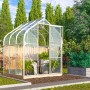 Vitavia Gewächshaus Orion 3800 aus Alu mit 3,8 m² Fläche im Garten.