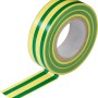 Grün-gelbes Isolierband, 15mm x 10m, für Elektroinstallationen.