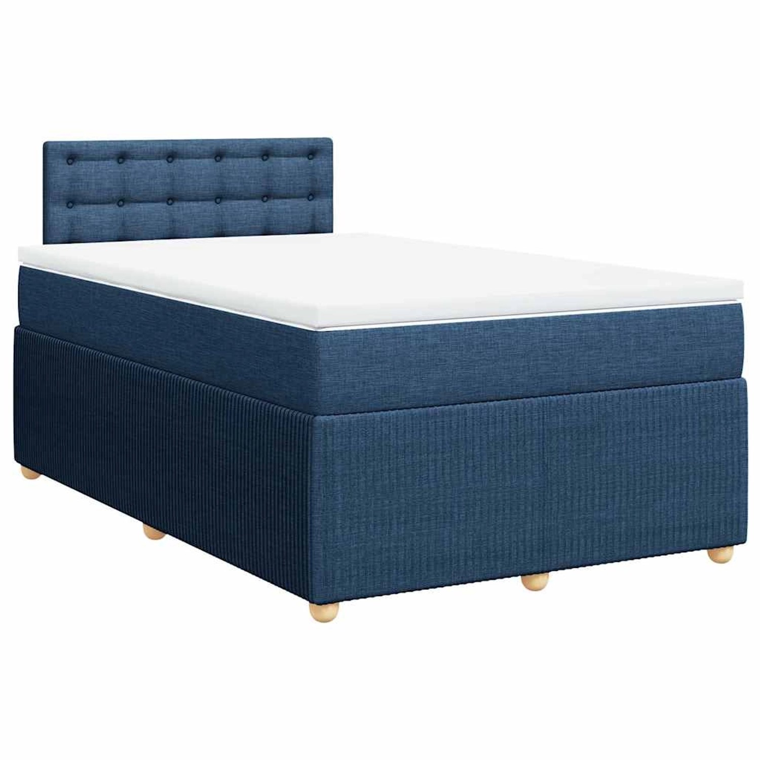 vidaXL Boxspringbett mit Matratze Blau 120x200 cm Stoff 3287443 günstig online kaufen