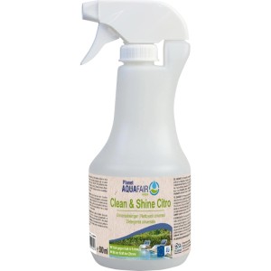 Planet Aquafair Clean & Shine Citro Poolreiniger, 500ml Flasche mit Sprühkopf.