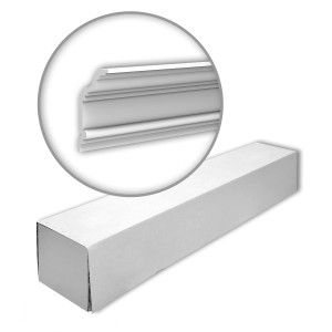 PROFHOME Eckleisten Set, 4 Deckenleisten (8 m) im Karton, weiß, Neo-Klassizismus Design.